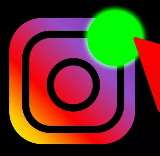 Simbolo ultima conexion Instagram